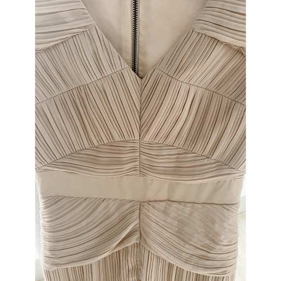 Burberry London Nude Ruched Pleated Chiffon Cocktail Dress - Picture 7 of 15